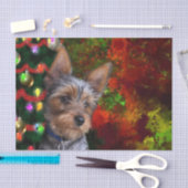 Yorkie Kerstmis Tissuepapier (Craft)