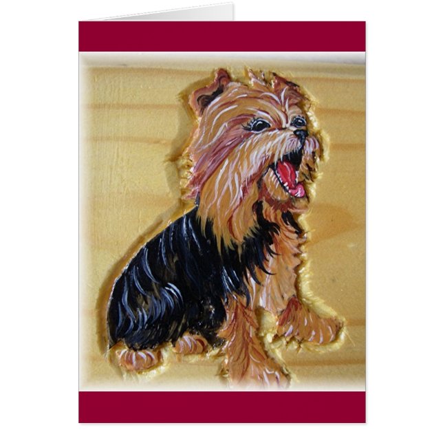 Yorkie Laughing Card (Voorkant)