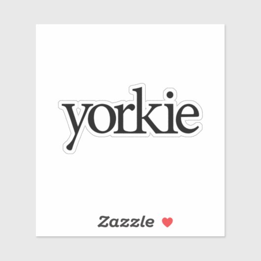 Yorkie Logo Sticker (Vel)