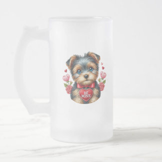 Yorkie Love Beer Mug Adorable Saint Valentin Cadea