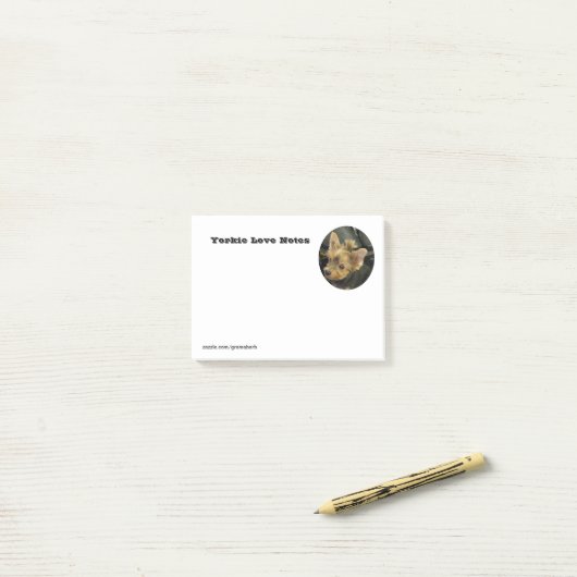 Yorkie Love Post-it Notes (Op bureau)