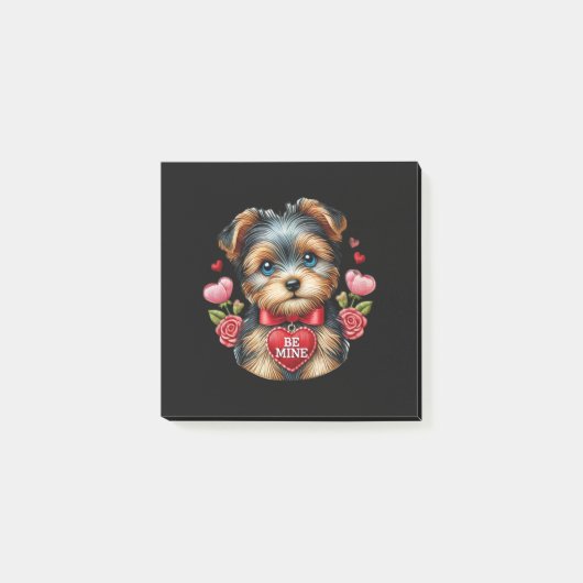 Yorkie Love Post-It Notes - Stationery de Valentin (Devant)