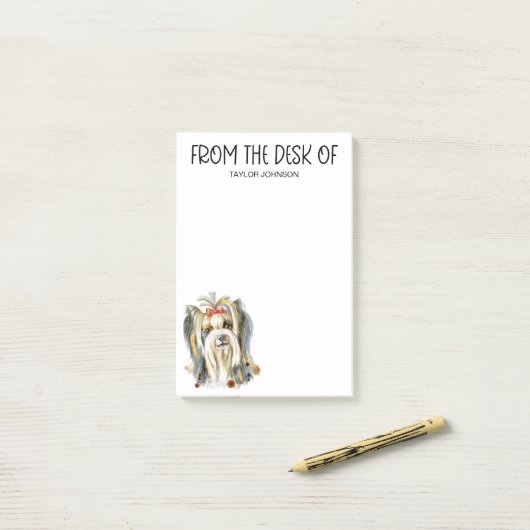 Yorkie Lover Post-it® Notes (Op bureau)