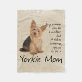 Yorkie Ma Fleece Blanket (Voorkant)