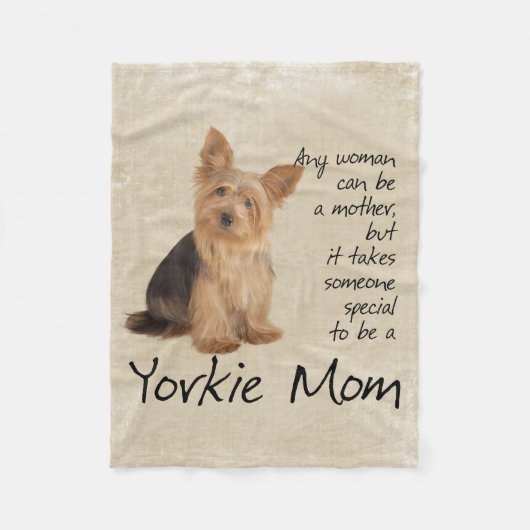 Yorkie Ma Fleece Blanket (Voorkant)