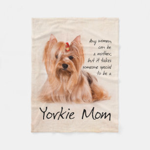 Yorkie Ma Fleece Blanket