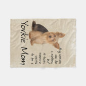 Yorkie Ma Fleece Blanket Deken (Voorkant (Horizontaal))