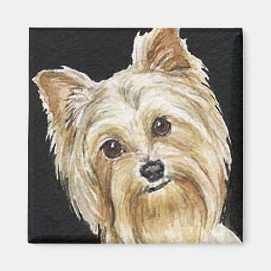 "Yorkie" Magnet d'art de chien (Devant)