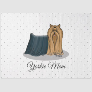 Yorkie Mam (Yorkshire Terrier Ma) Cute Tissuepapier