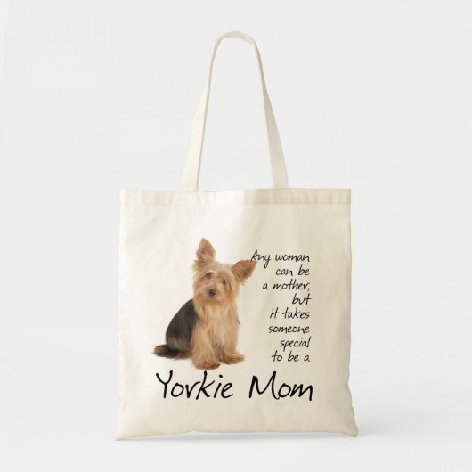 Yorkie mama Canvas tas (Voorkant)