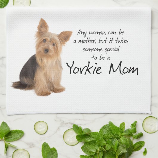 Yorkie mama Kitchen Towel Theedoek (Gevouwen)