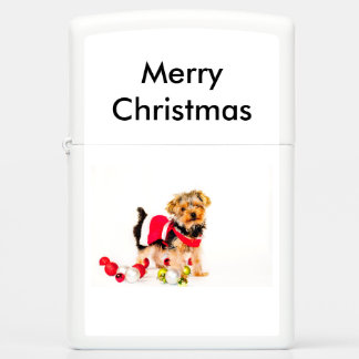 Yorkie Merry Kerstmis Zippo Lighter