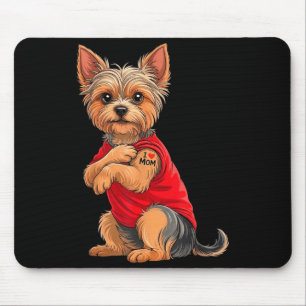 Yorkie met getatoeëerde yorkshire terriër liefde muismat