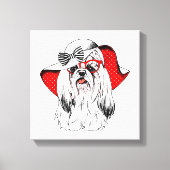 Yorkie Mode Shoot Canvas Afdruk (Voorkant)