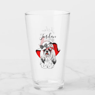 Yorkie Mode Shoot | Jouw namen toevoegen Glas