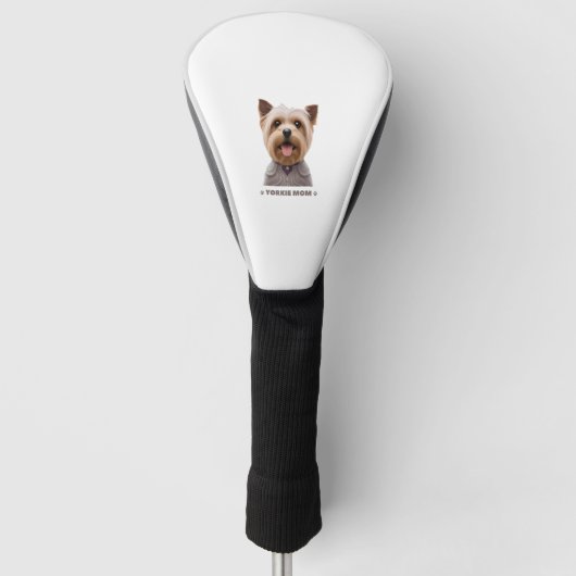 Yorkie moeder schattig hondenontwerp golfheadcover (Voorkant)