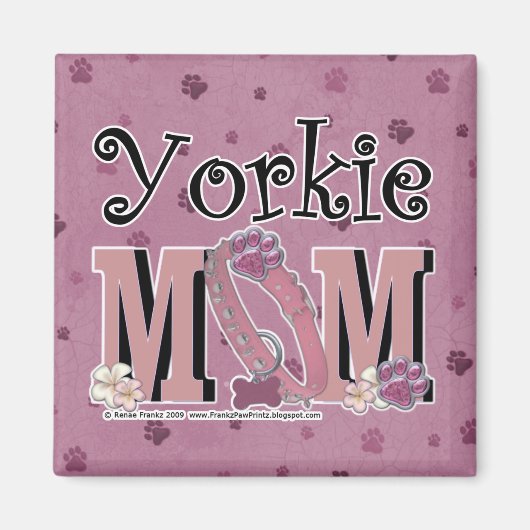 Yorkie MOM Magneet (Voorkant)