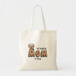 Yorkie Mom Yorkshire Terrier Lover aangepaste naam Tote Bag