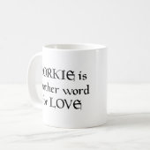 yorkie mot café tasse (Devant gauche)