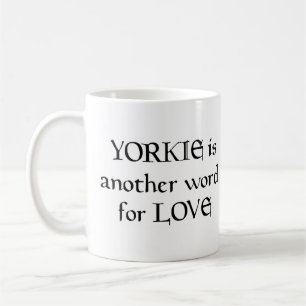 yorkie mot café tasse