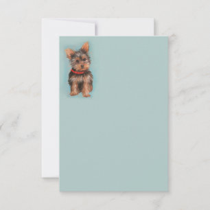 Yorkie Note Card Bedankkaart