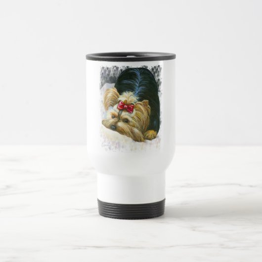 Yorkie Peek a Boo Travel Mug (Centre)