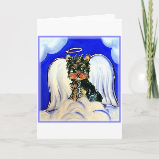Yorkie Poo Angel Kaart (Voorkant)