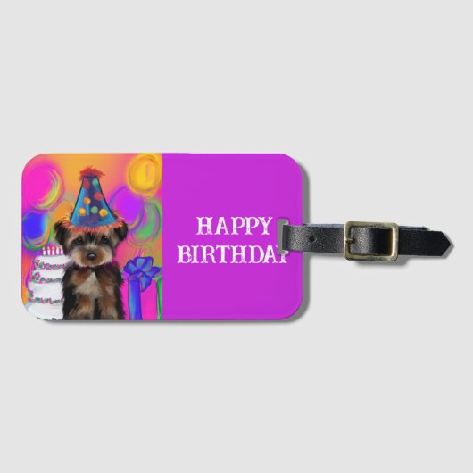 YORKIE POO BAGAGELABEL (Voorkant (horizontaal))