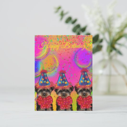 Yorkie Poo Briefkaart (Staand voorkant)