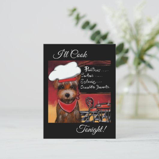 YORKIE POO BRIEFKAART (Staand voorkant)