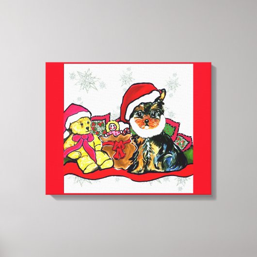 YORKIE POO CANVAS AFDRUK (Voorkant)
