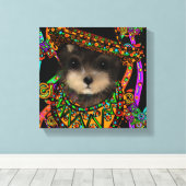 Yorkie Poo Canvas Afdruk (Insitu (Houten vloer))