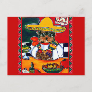Yorkie Poo Cinco de Mayo Briefkaart