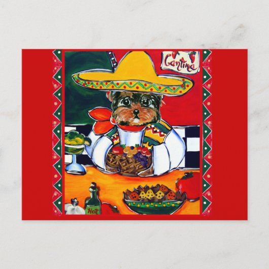 Yorkie Poo Cinco de Mayo Briefkaart (Voorkant)