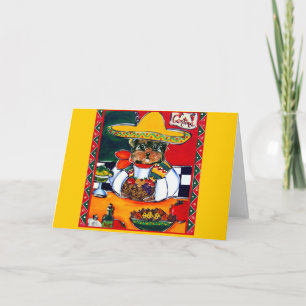 Yorkie Poo Cinco de Mayo Kaart