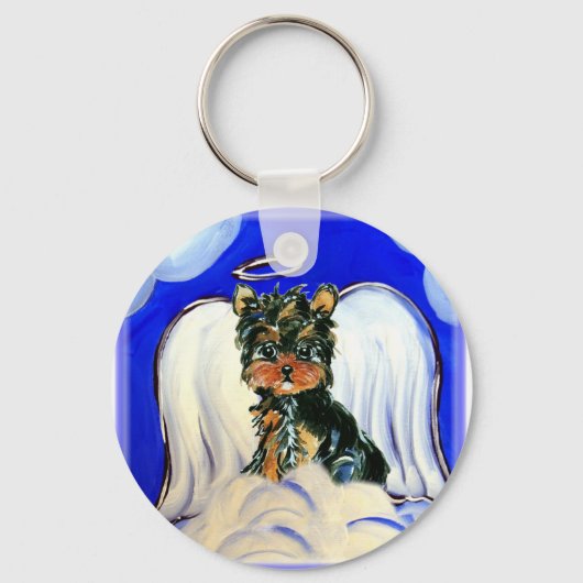 Yorkie Poo Engel Sleutelhanger (Voorkant)