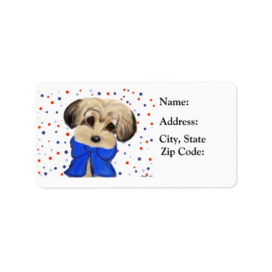 Yorkie Poo Etiket (Voorkant)