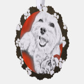 Yorkie Poo Gift Label Ornament Kaart (Links)