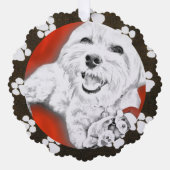 Yorkie Poo Gift Label Ornament Kaart (Voorkant)