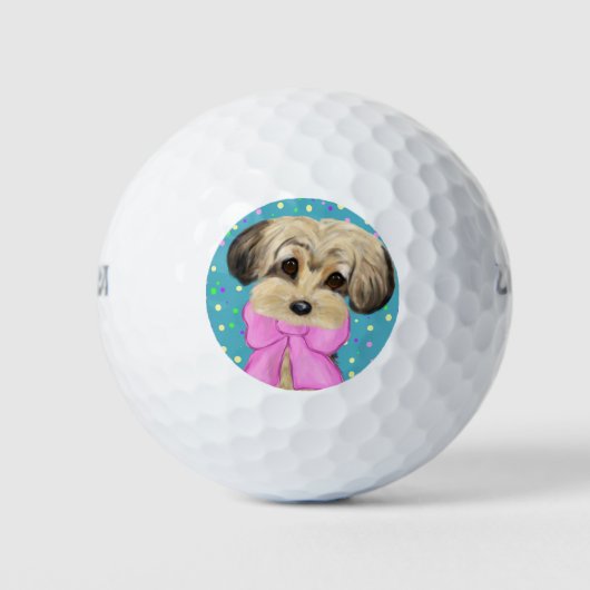 Yorkie Poo Golfballen (Voorkant)