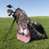 Yorkie Poo Golfhanddoek (Groen)