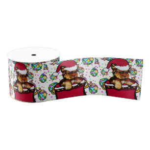 YORKIE POO GROSGRAIN LINT