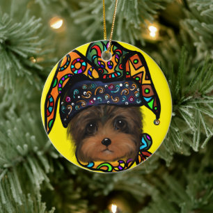 YORKIE POO KERAMISCH ORNAMENT