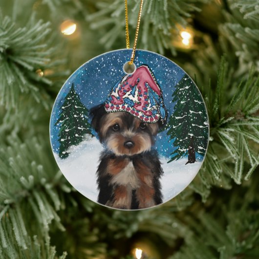 YORKIE POO KERAMISCH ORNAMENT (Boom)