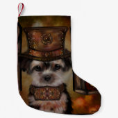 Yorkie Poo Kleine Kerstsok (Voorkant)