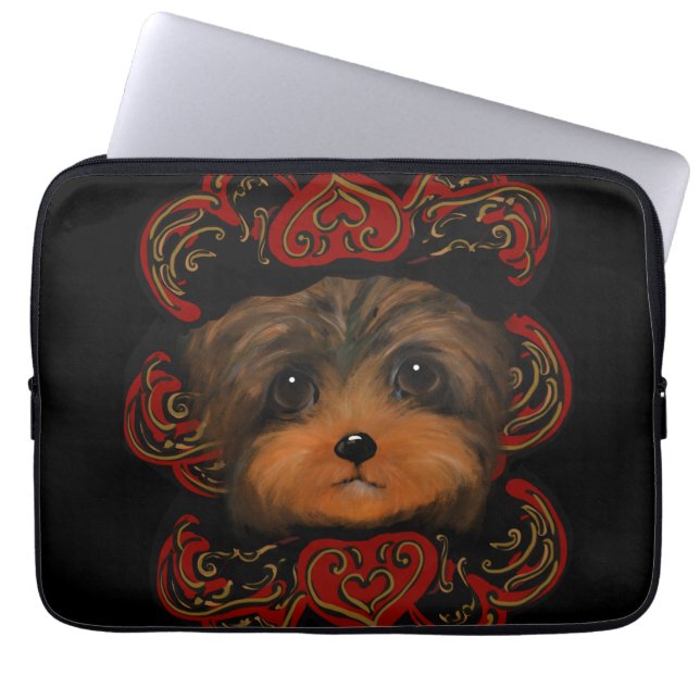 YORKIE POO    LAPTOP SLEEVE (Voorkant)