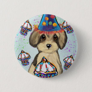 Yorkie Poo Ronde Button 5,7 Cm