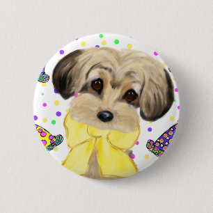 Yorkie Poo Ronde Button 5,7 Cm