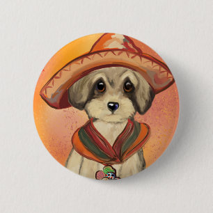 Yorkie Poo Ronde Button 5,7 Cm