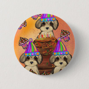 Yorkie Poo Ronde Button 5,7 Cm
